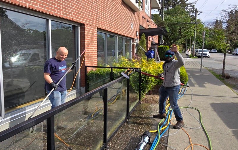 Cleaning Restaurant Window