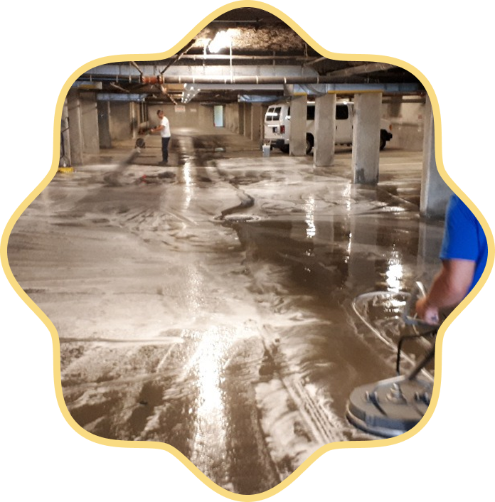 Pressure Washing 7 parkade pressure washing