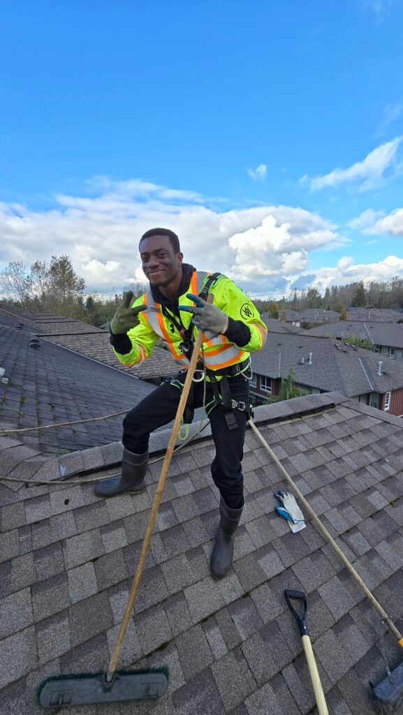 Janitorial Services 3 Worker on the roof