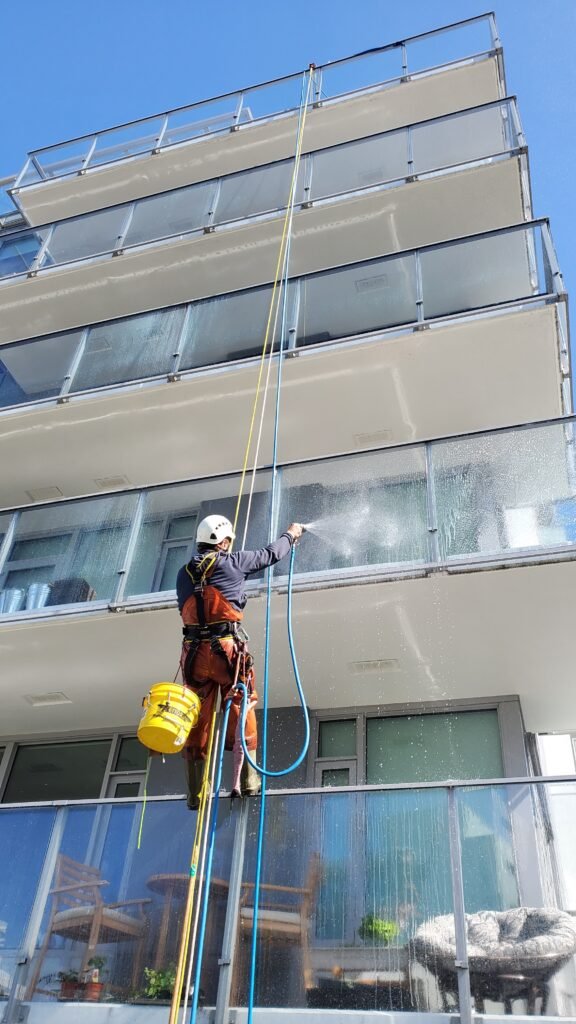 Construction Cleaning 3 window pressure washing